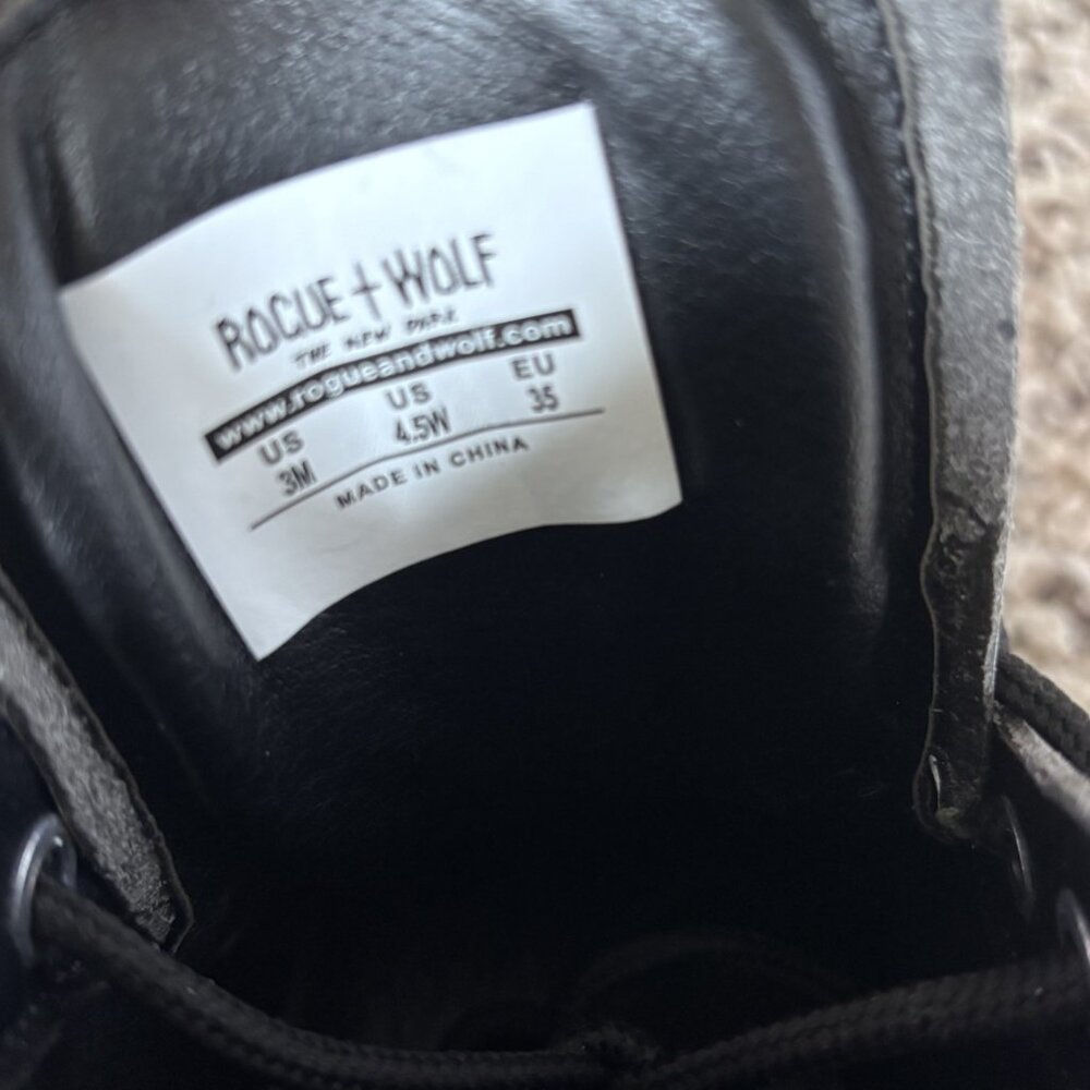 Rogue + Wolf  Twilight Garden Boot Vegan Leather Doc-Style Black Girls Size 4.5 - Picture 11 of 14